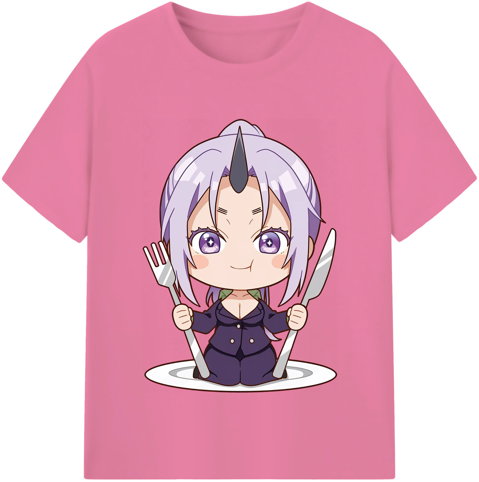 （画像用） 転スラ Regarding Reincarnated to Slime 綿100％半袖Tシャツ（フロントプリント）